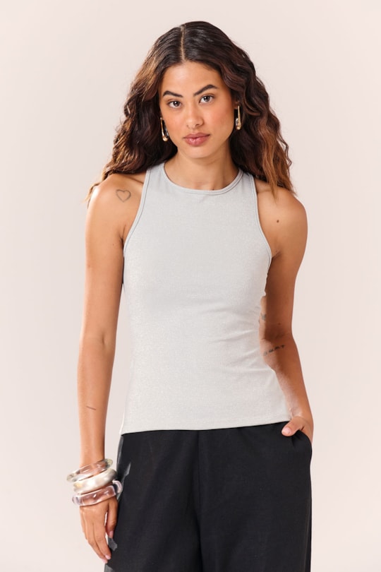 Imagem do produto Regata Canelado Lurex