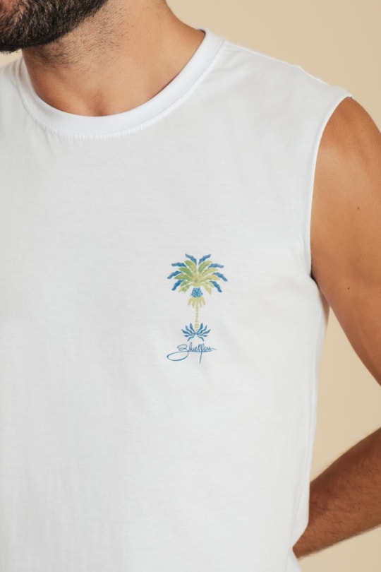 Imagem do produto Regata Palm Blue Liso