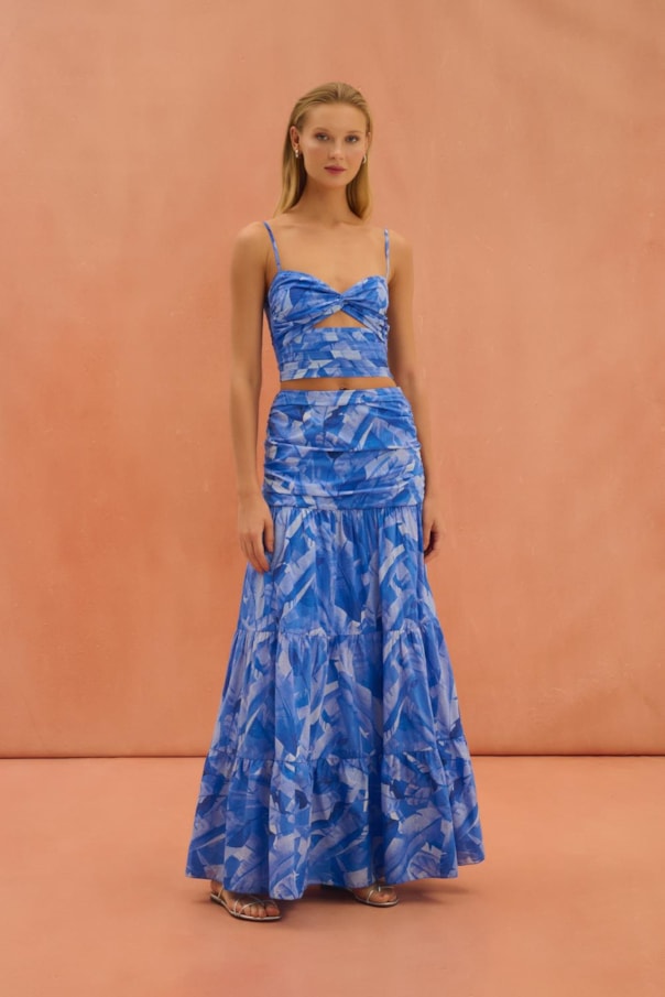 Saia 3 Camadas Isa Est. Palm Beach