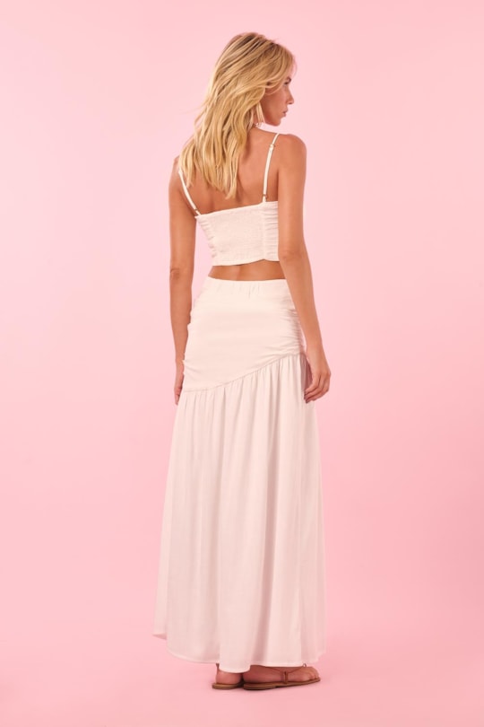 Imagem do produto Saia Cropped Frente Fenda Forro Liso