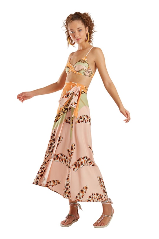 Imagem do produto Saia Cropped Transpassada Caiada