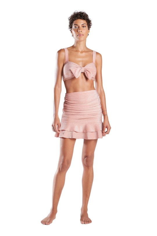 Imagem do produto Saia Curta Franzida Lurex