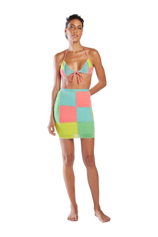 Imagem do produto Saia Curta Patch Lurex