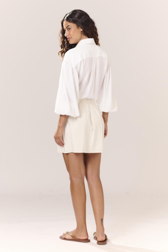 Imagem do produto Saia Curta Pregas Lateral Liso