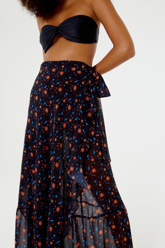 Imagem do produto Saia Longa Laguna Corrido Brilhante