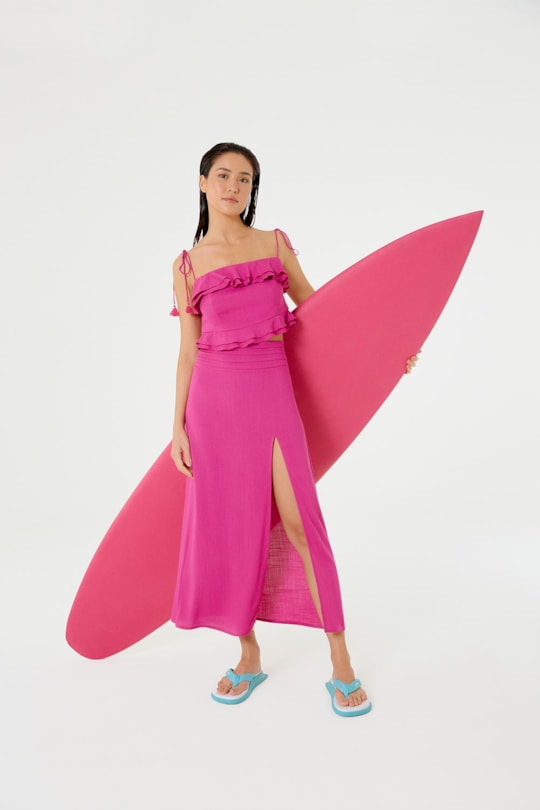 Imagem do produto Saia Longa Pala Pregas Color