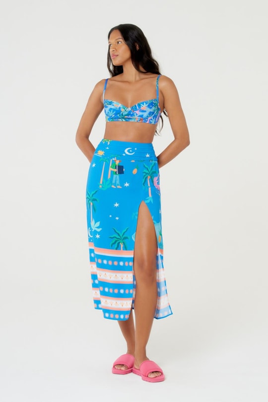 Imagem do produto Saia Longa Pala Pregas Simpatia