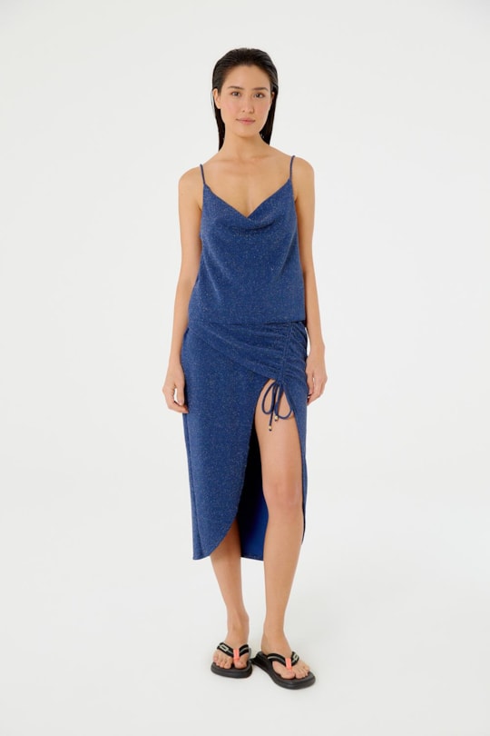 Imagem do produto Saia Midi Detalhe Franzido Color