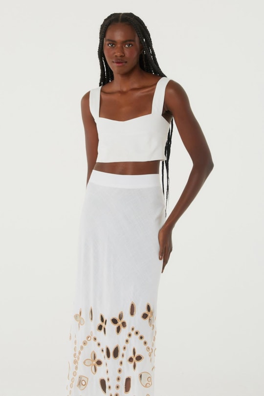 Imagem do produto Saia Midi Richelieu Liso