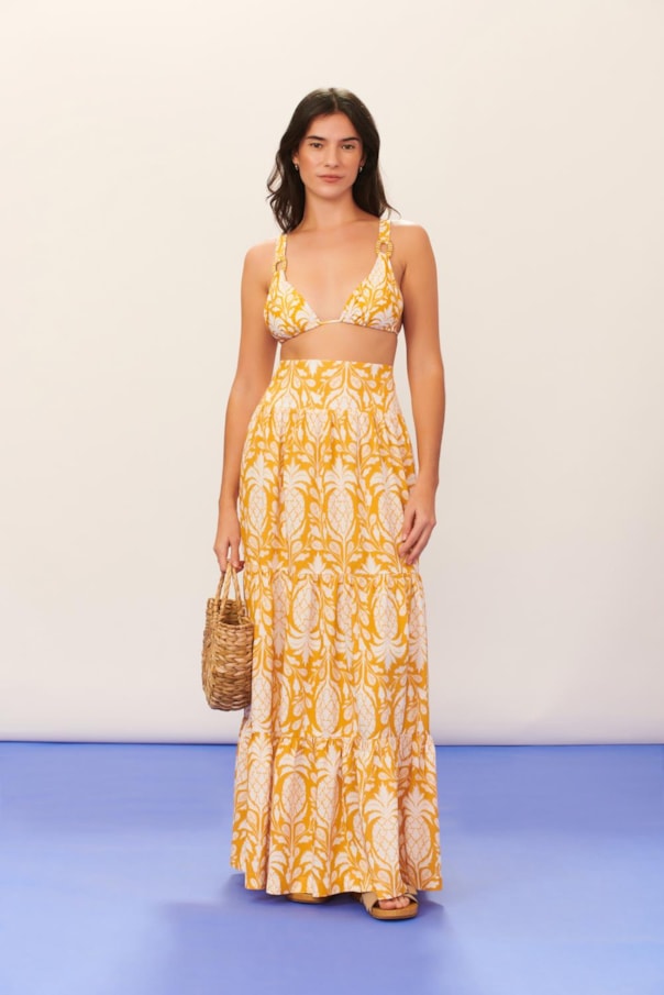 Saia Pala Lastex Seiva Doce Amarela