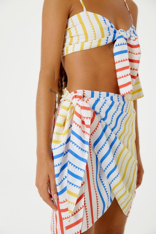 Imagem do produto Saia Pareo Re Listrado Feira