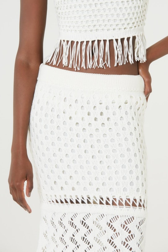 Imagem do produto Saia Tricot Franja Liso