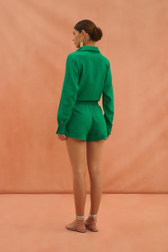 Imagem do produto Short Alfaiataria Tropical Verde