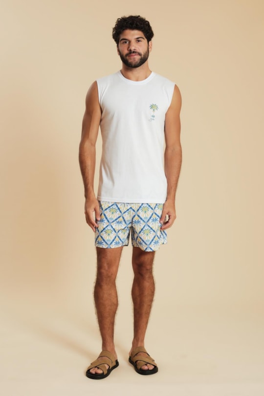 Short Azulejo Tropical