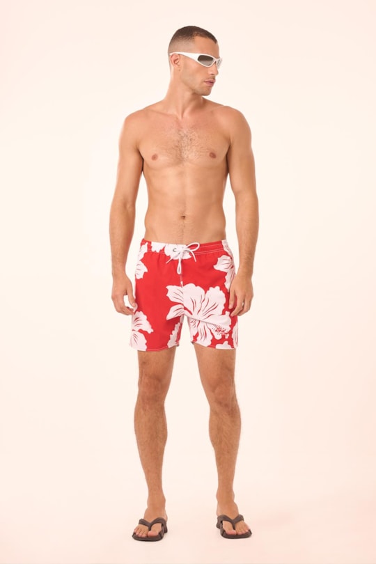 Short Bari Praia Pocketmaxi Hibisco