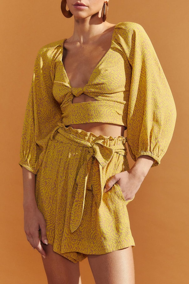 Short Clochard Fingers Amarela