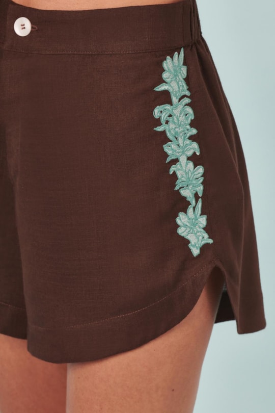 Imagem do produto Short Elastico Bordado Niihau Liso