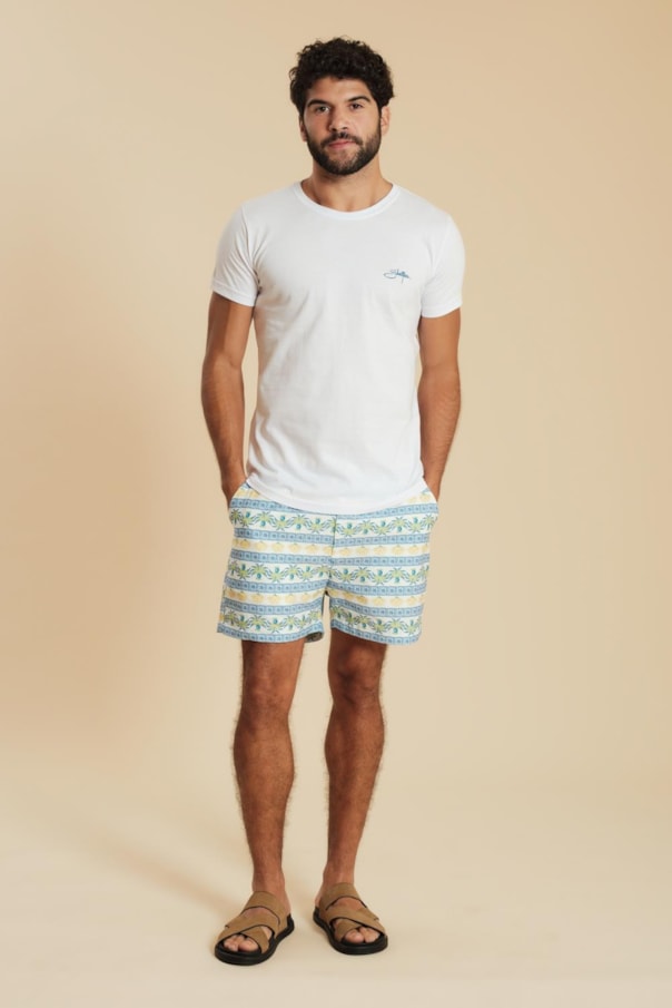 Short Jr Azulejo Tropical