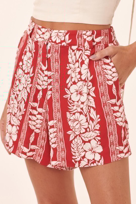 Imagem do produto Short Pregas Barrado Paraiso