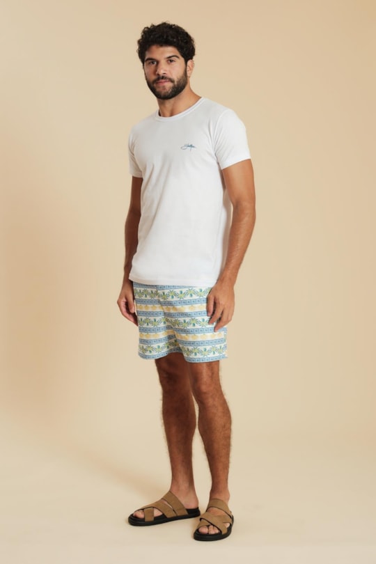 t Shirt Palm Blue Liso