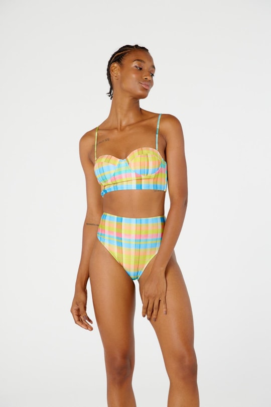 Tanga Hot Pants Pontal Xadrez Candy