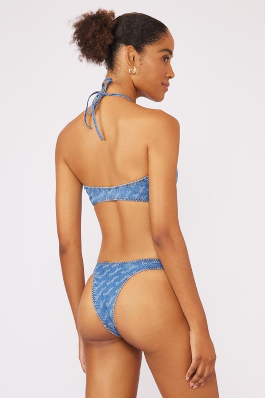 Imagem do produto Tanga Inteira Laser Logo Jeans