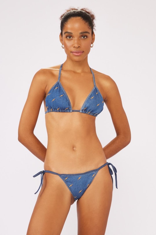 Imagem do produto Tanga Lacinho Vies Jeans