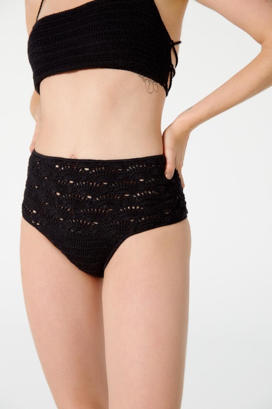 Imagem do produto Tanga Ponto Alto Crochet Preto