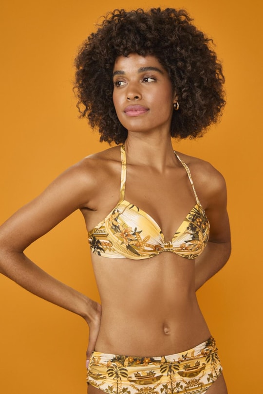 Top Bardot Barrado Solar