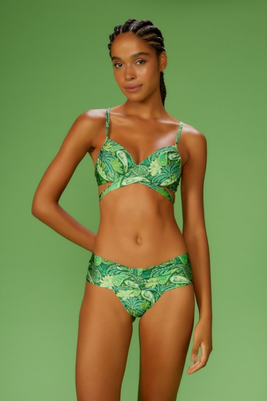 Top Brigite Faixa Florest Verde