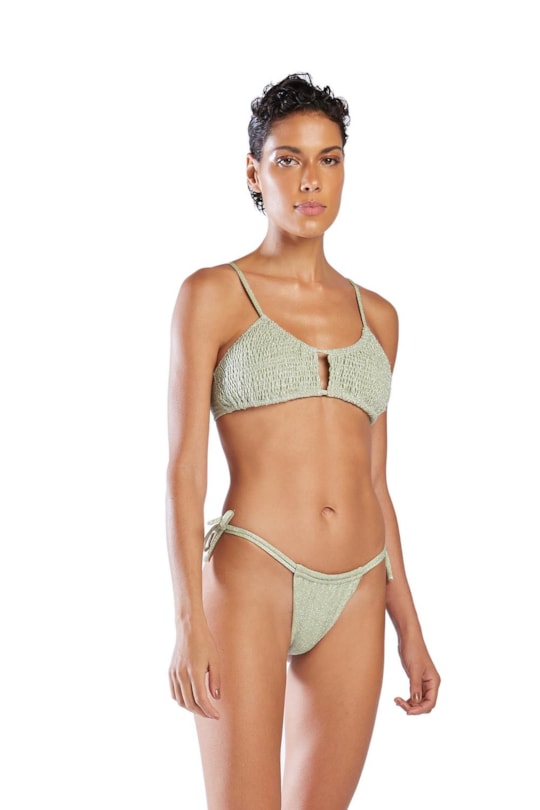 Imagem do produto Top Catita Lastex Lurex Verde