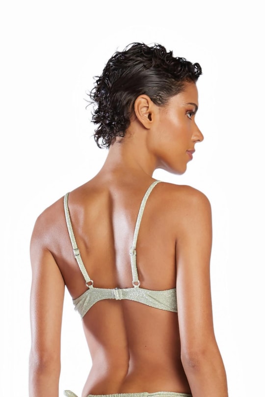 Imagem do produto Top Catita Lastex Lurex Verde