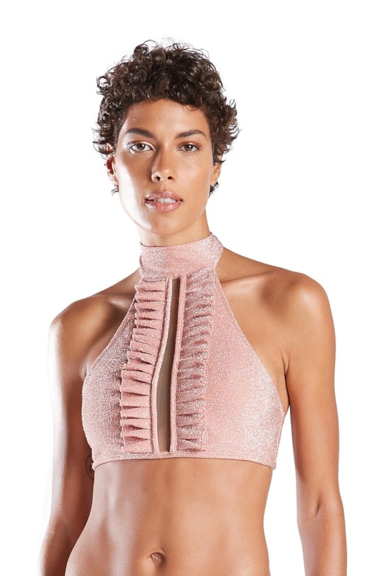 Imagem do produto Top Drapeado Lurex Nude