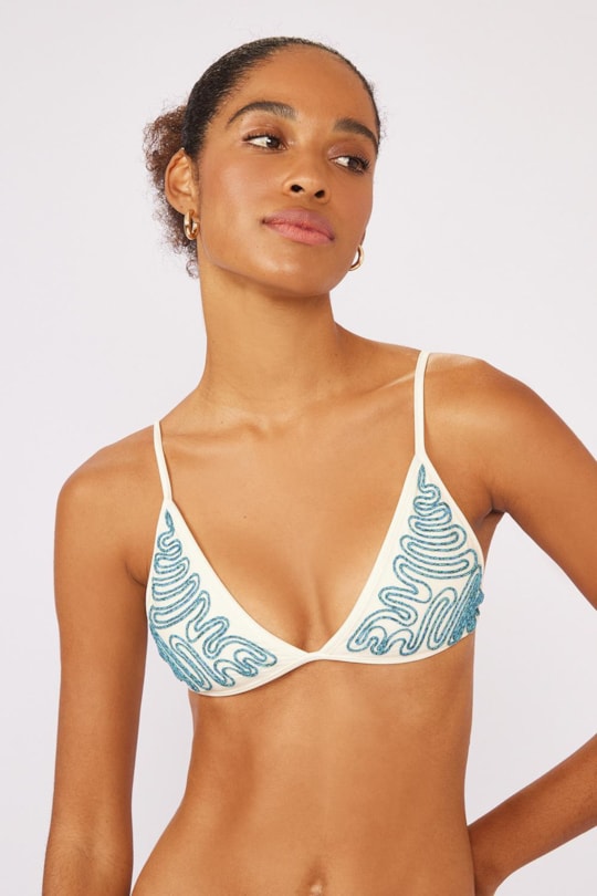 Top Kendal Bordado Corda Liso