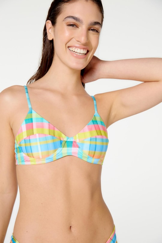 Imagem do produto Top Meia Taca Prainha Xadrez Candy