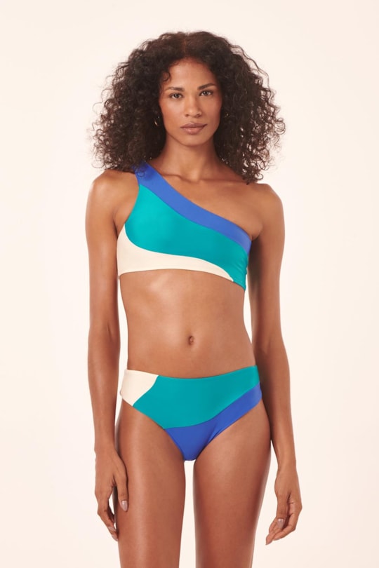 Imagem do produto Top Ombro So Coral Tricolor Liso