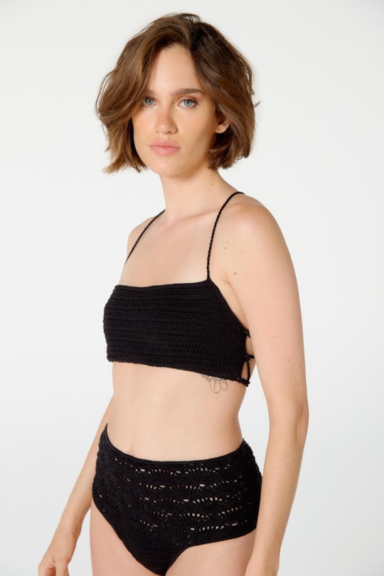 Imagem do produto Top Ponto Alto Crochet Preto