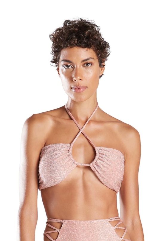 Imagem do produto Top Surfista Lurex Nude