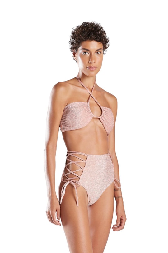 Imagem do produto Top Surfista Lurex Nude