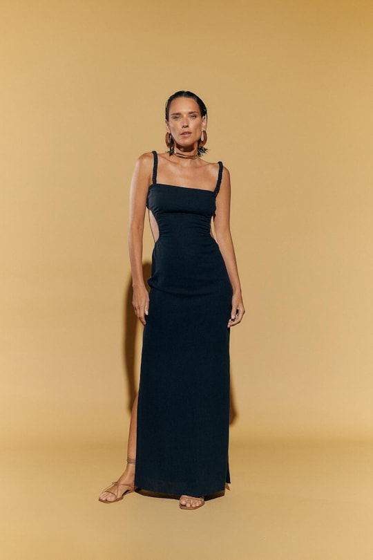 Imagem do produto Vestido Abertura Linho