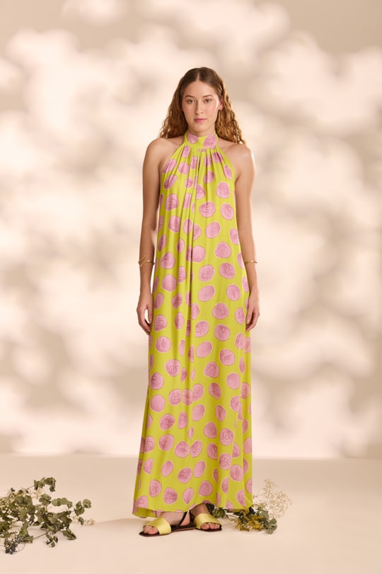 Vestido Agnes Frente Unica Coin Citrus