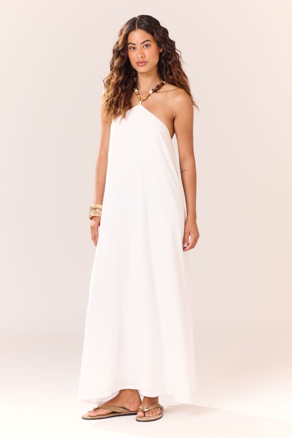 Vestido Alca Pedras Liso