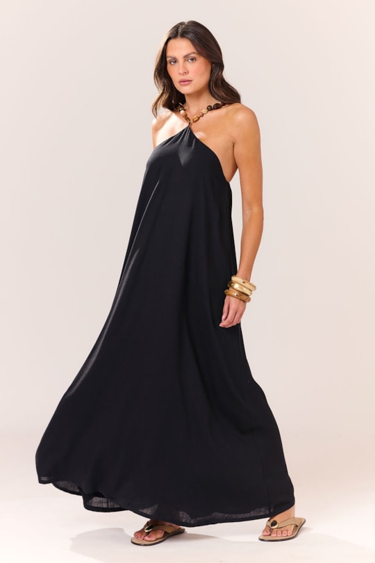 Imagem do produto Vestido Alca Pedras Liso