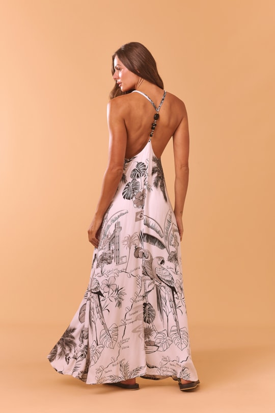 Imagem do produto Vestido Alca Pedras Mapa Litoral Branco