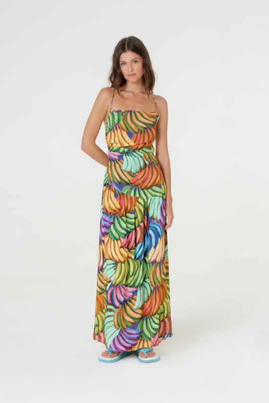 Imagem do produto Vestido Alca Recortes Banana Pop