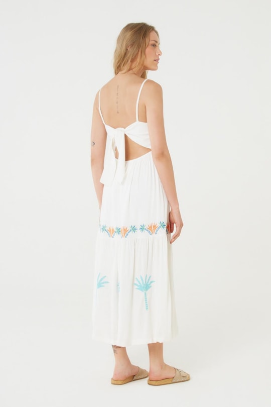 Imagem do produto Vestido Amarracao Costas Bordado