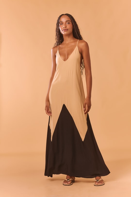 Imagem do produto Vestido Amplo Bicolor