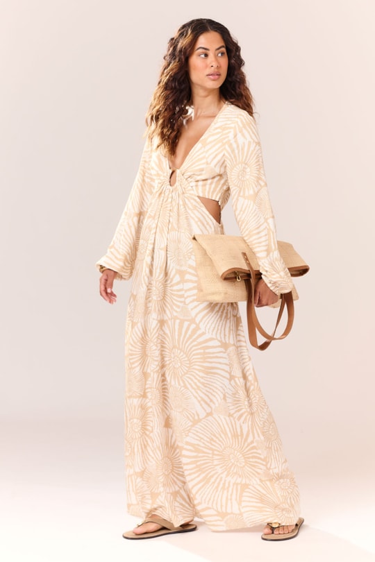 Imagem do produto Vestido Bata Entremeio Nautilus Bege