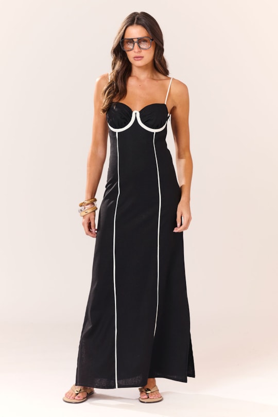 Imagem do produto Vestido Bicolor Fendas Sophie (Saiu)