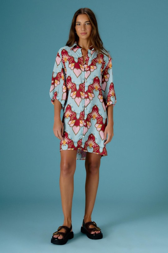 Imagem do produto Vestido Chemise Curto Mg Bufante Country